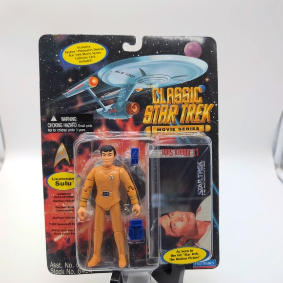 Star Trek Classic Movie Series Action Figure Lt Sulu Playmates w Skybox Card - Picture 1 of 2